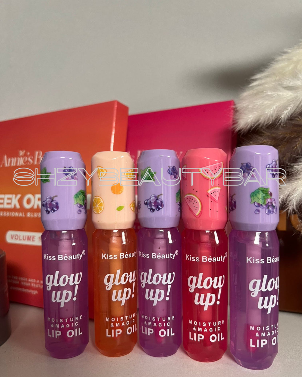 Huile à lèvres rose glow up